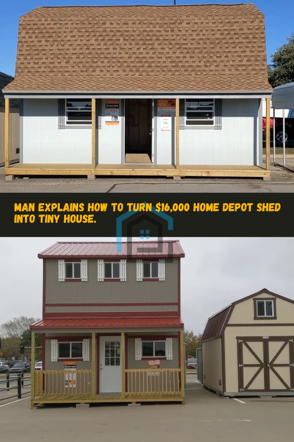 Man explains how to turn $16,000 Home Depot shed into tiny house pin