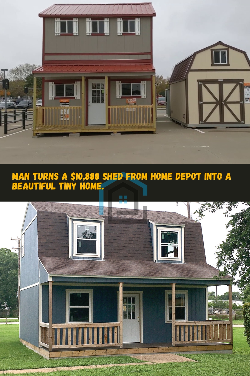 Man turns a $10,888 shed from Home Depot into a beautiful tiny home pin