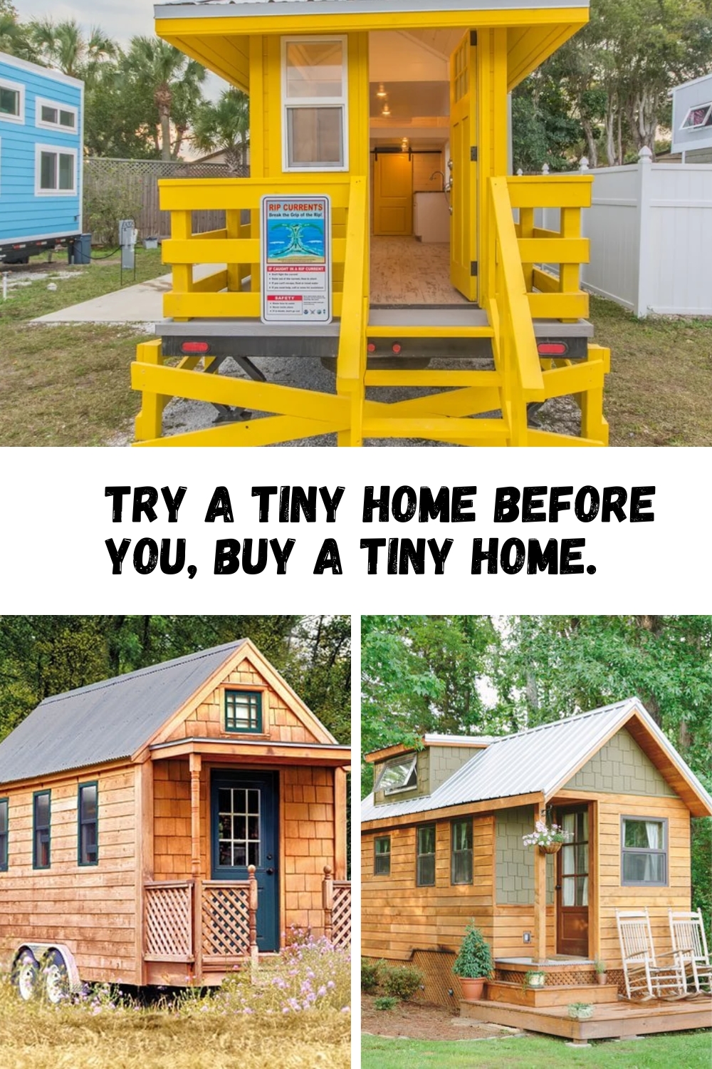 Try a Tiny Home Before You, Buy A Tiny Home. pin