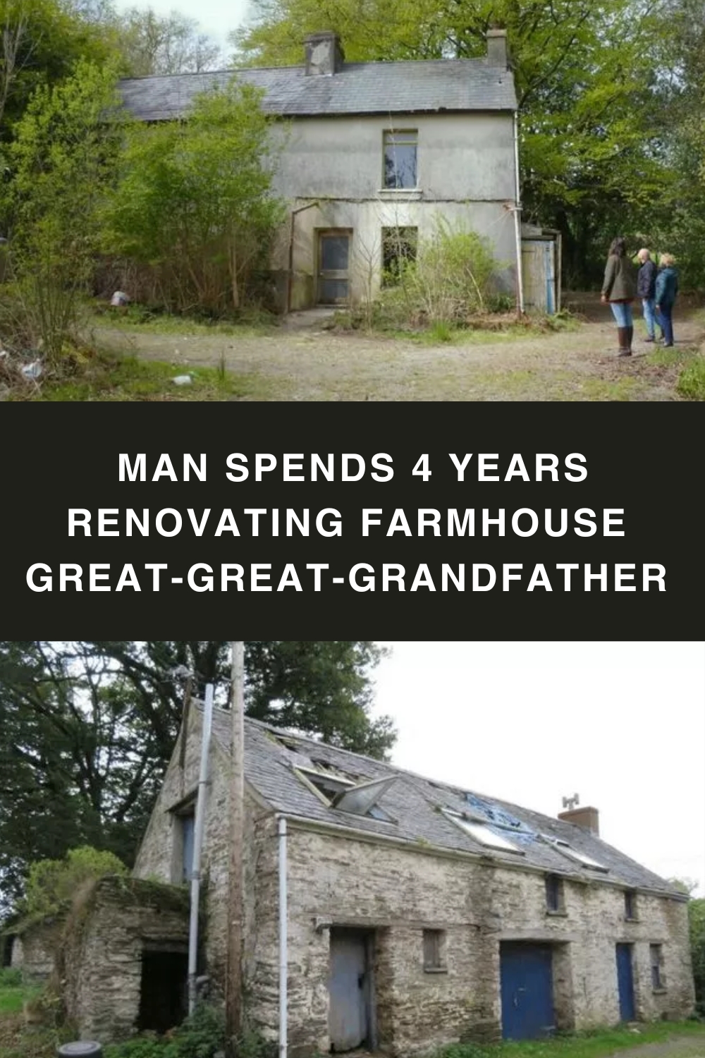 Man spends 4 years renovating farmhouse great-great-grandfather built and shows off results pin