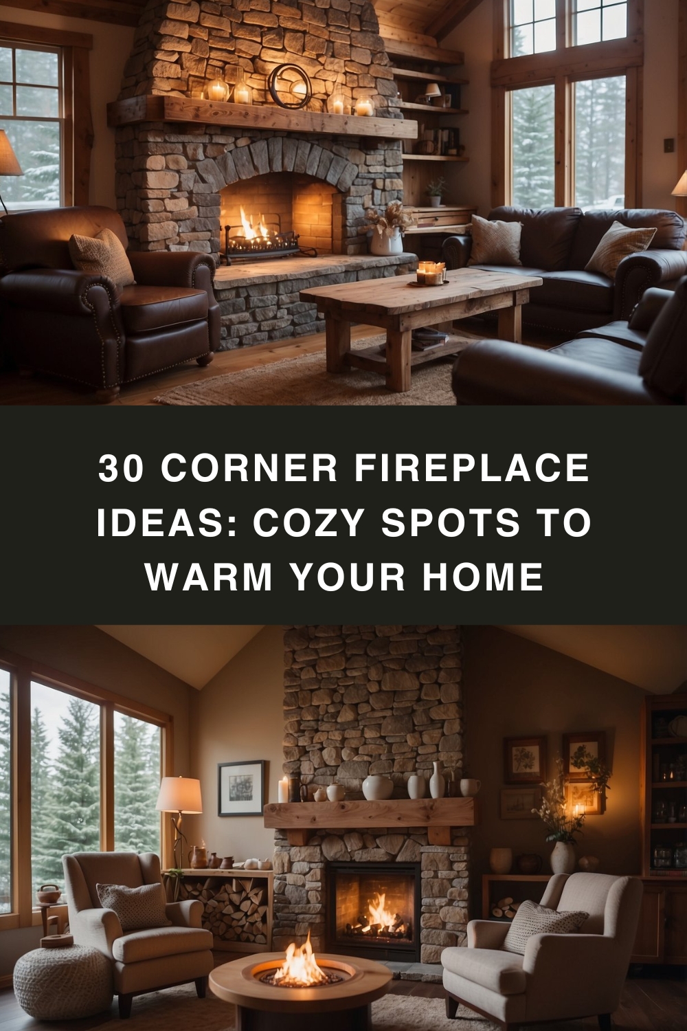 30 Corner Fireplace Ideas: Cozy Spots to Warm Your Home pin