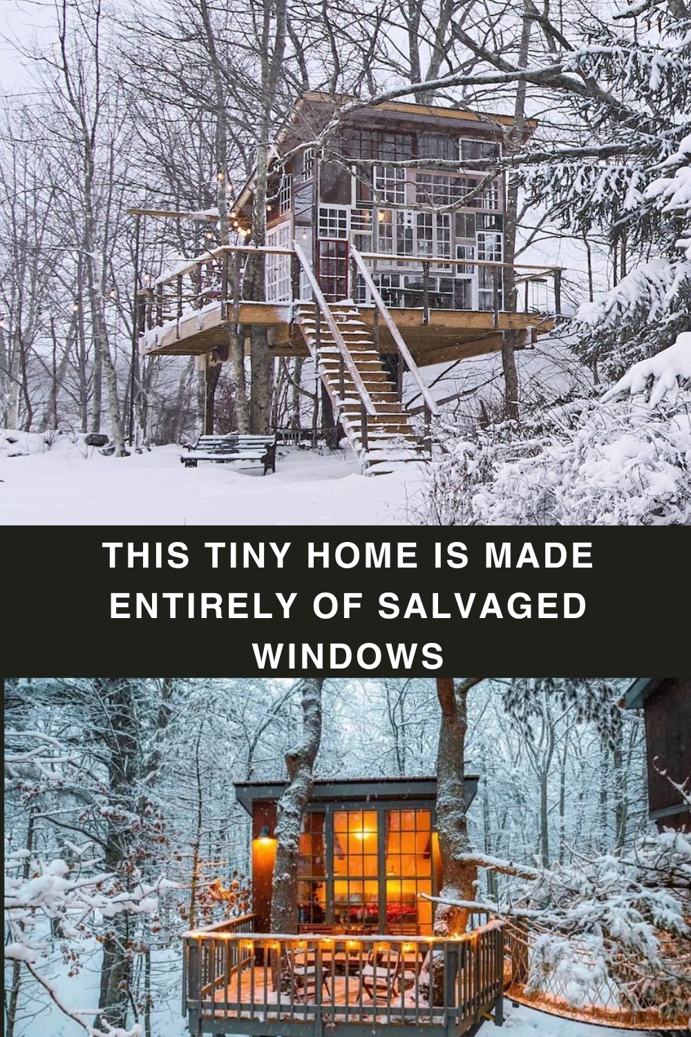 This Tiny Home is Made Entirely of Salvaged Windows

