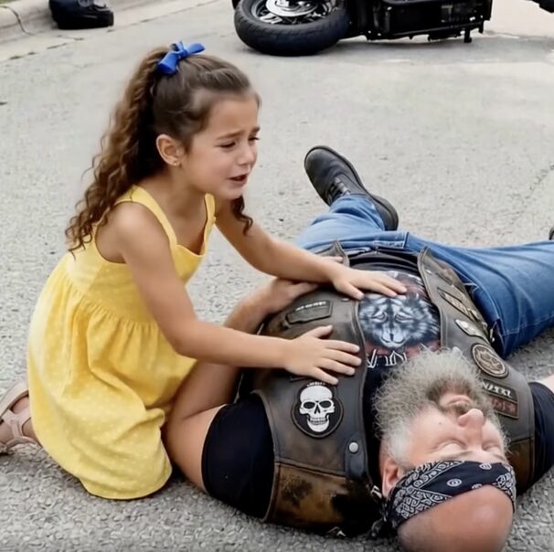 A Wounded Biker Was Left Bleeding on an Empty Road Certain Nobody Would Stop for a Man Like Him — Until a Little Girl Changed Everything