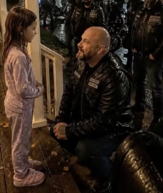 Outlaw Bikers comes to this 9 years old kid house, She got no parents