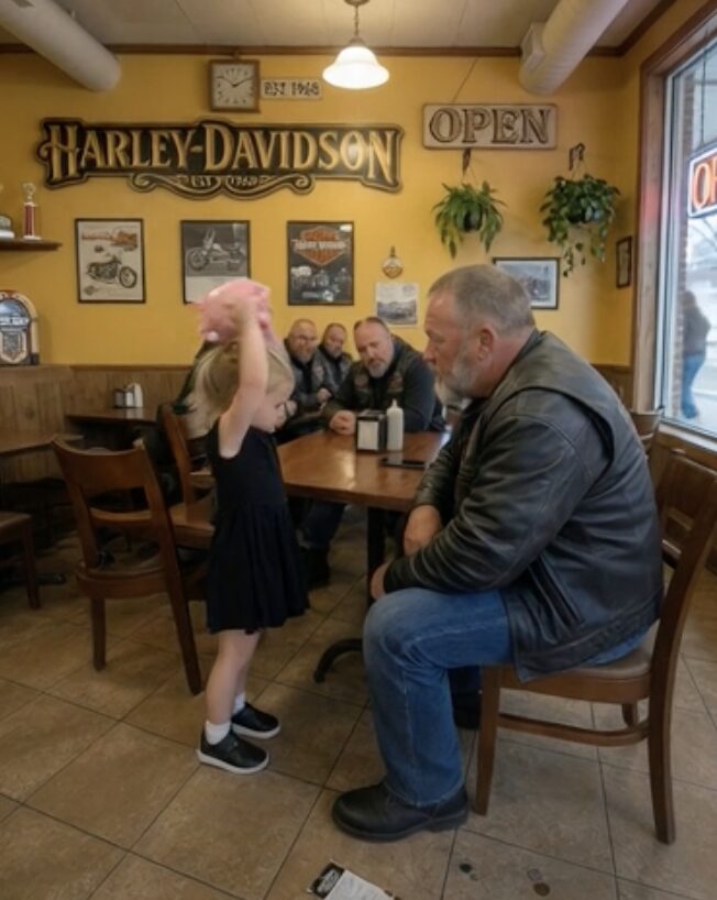 She slammed a plastic piggy bank on our table and said the words that made every conversation in the restaurant stop.