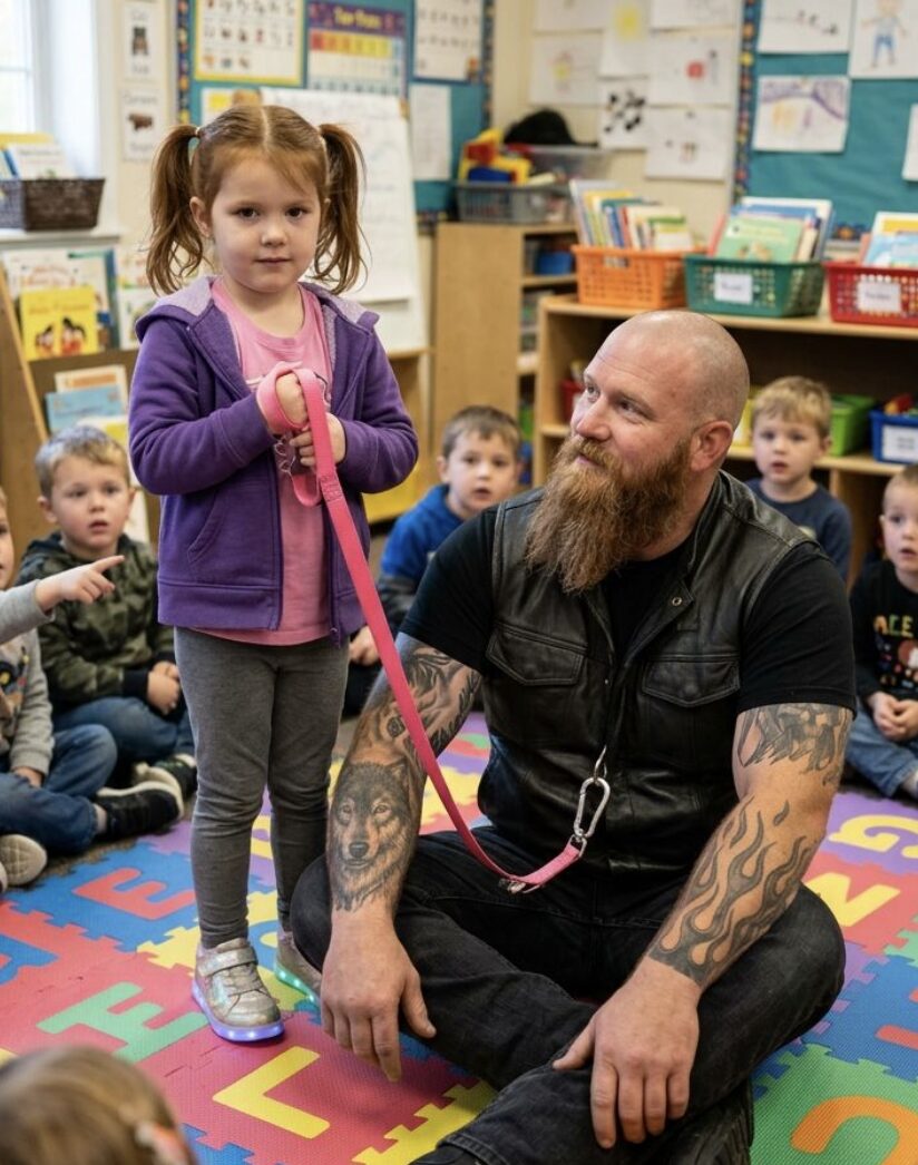 The Pink Leash With Her Outlaw Biker