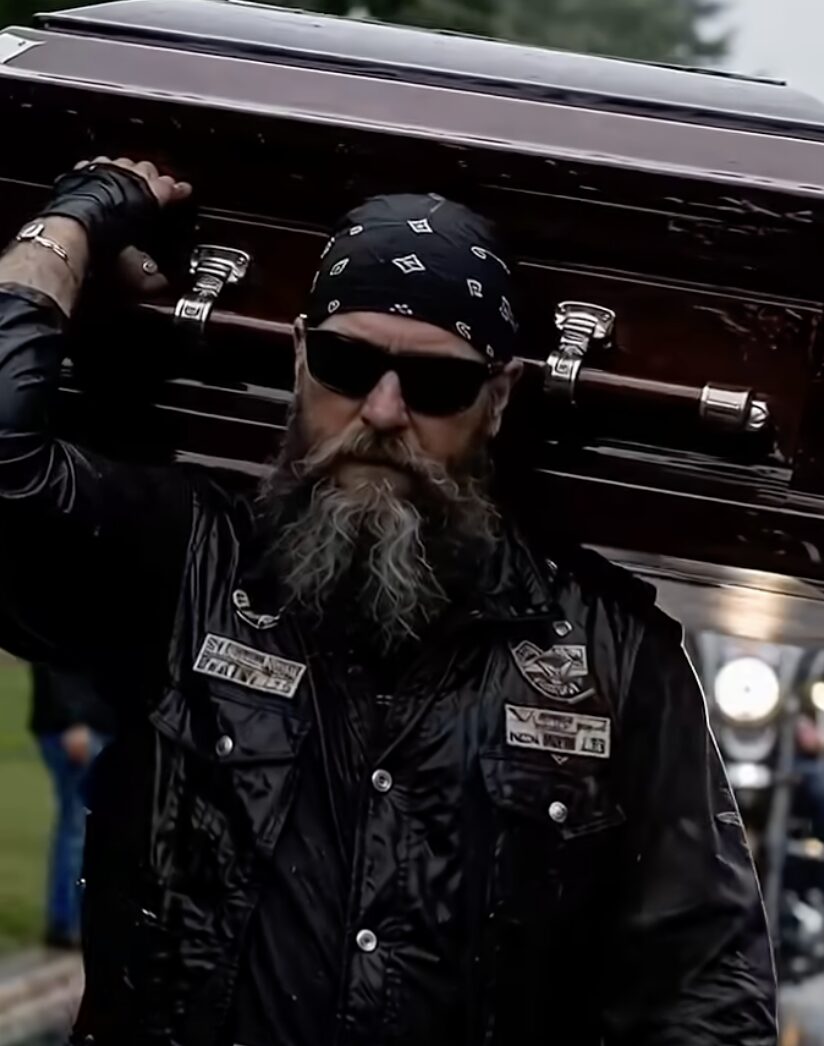 The Biker Carried A Casket Alone — What The Funeral Director Whispered To The Crowd Broke Everyone..