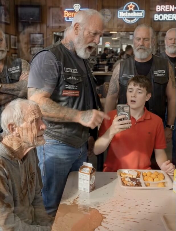 The young boy made old man cry, he throws chocolate on him and made him cry