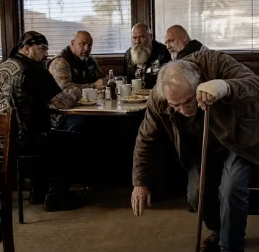 Biker asked, What happened to your hand? The old man says, They Broke it..