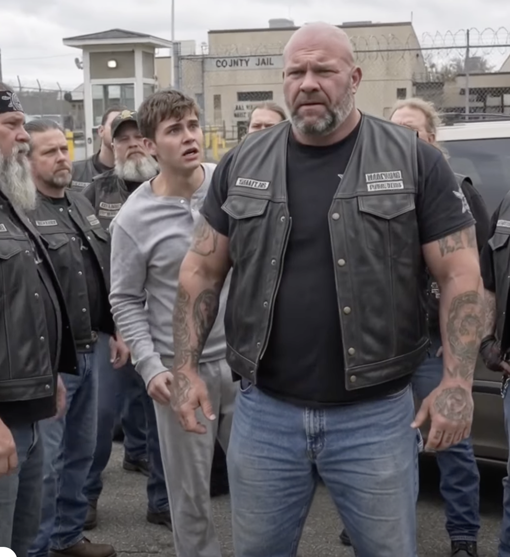 My girl’s abus3r got 6 months so 80 bikers waited at the prison gate the day he got out