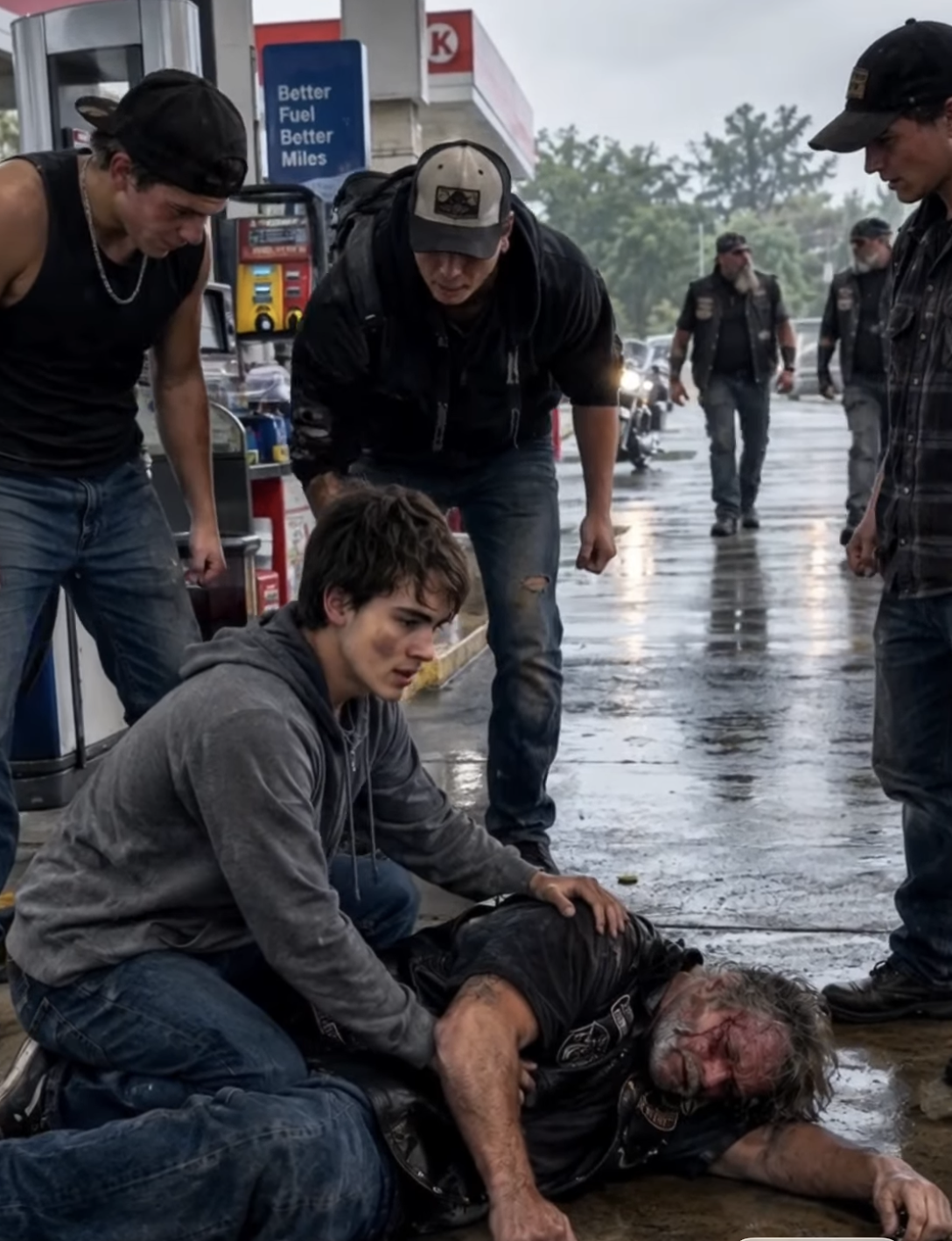 A Poor Busboy Stood Between A Sick Biker And Three Wealthy Bullies