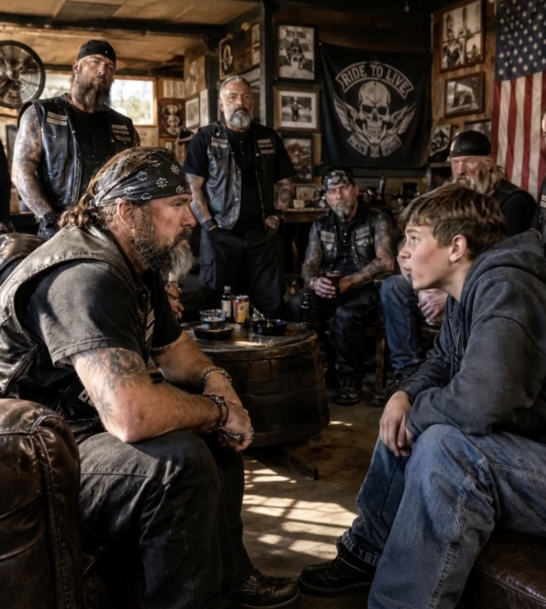 A Quiet Thirteen-Year-Old Foster Boy Walked Into a Biker Garage Asking for Work and Was Almost Overlooked