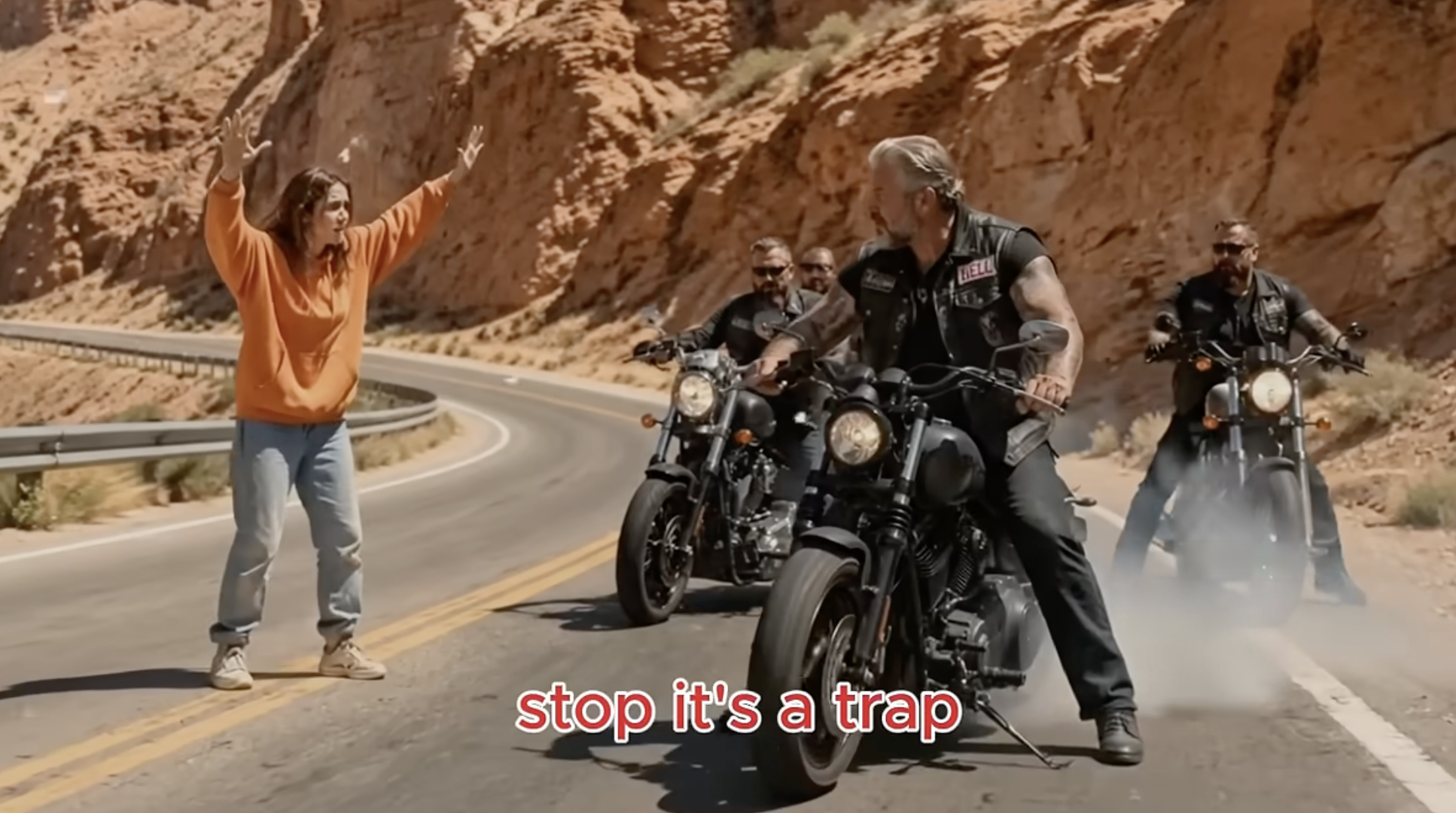 "Stop! It's a Trap!" Homeless Girl Saved 22 Hells Angels From a Shocking Setup