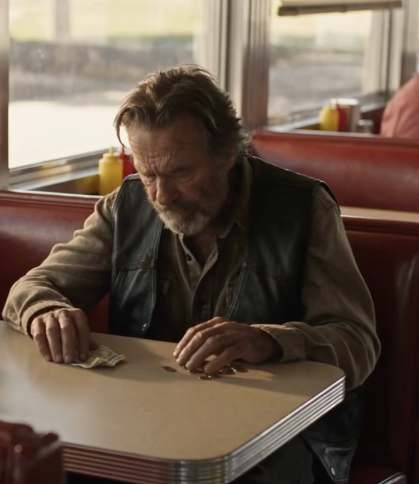 The majority assumed the man in the worn leather jacket was merely another struggling biker dodging his breakfast tab.