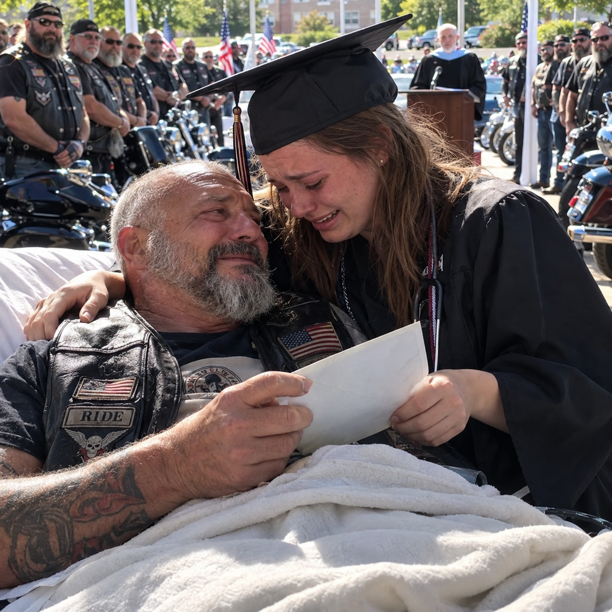 A Dying Biker Had Missed Every Graduation His Daughter Ever Had