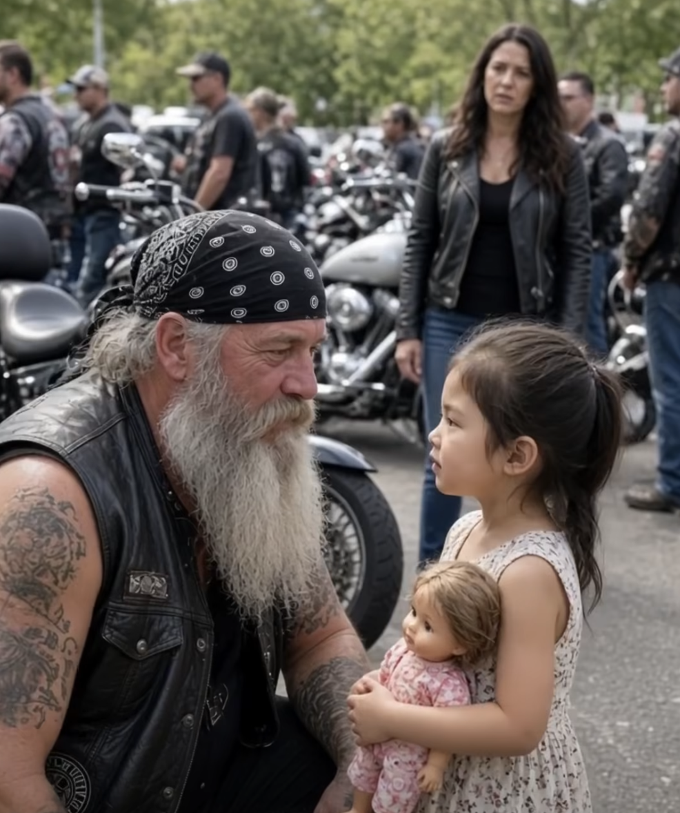 My six-year-old daughter asked a biker at a diner to be her dad because her real father had just left us.
