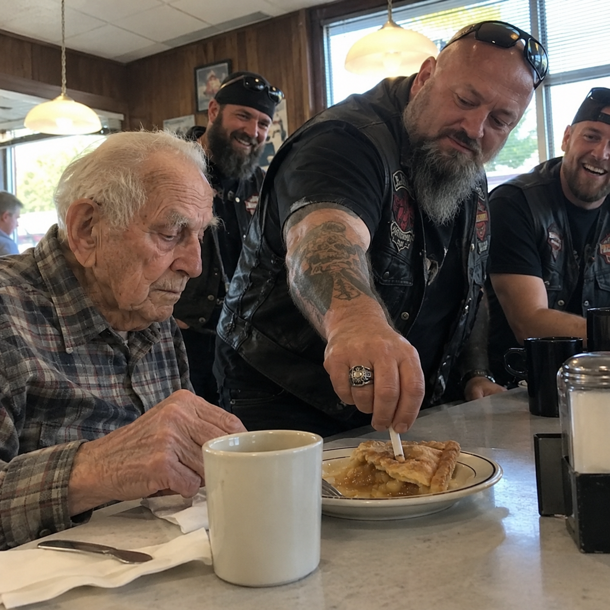 Three Bikers Humiliated a 91-Year-Old Man in a Diner. Then the Waitress Told Them What He Had Done to Their Bikes.